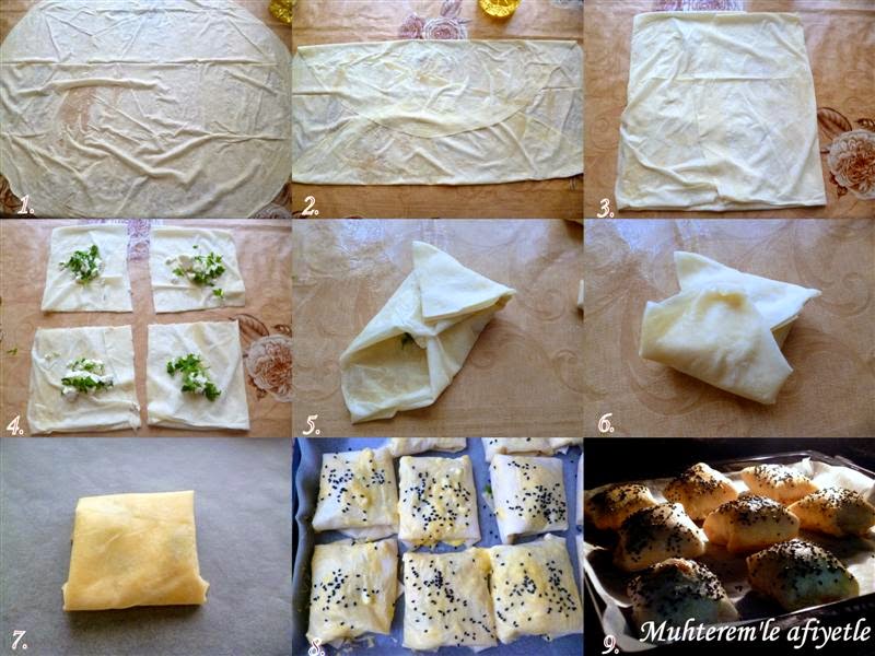 yufka börek katlama şekilleri